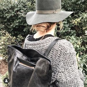 RARE like new leather backpack or bag by august